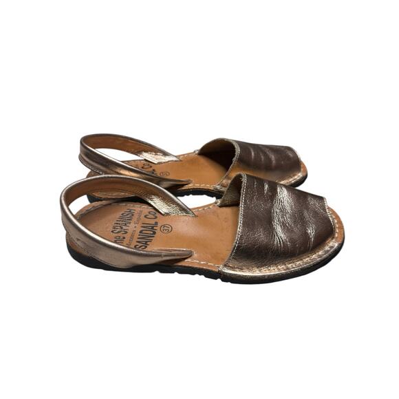 The Spanish Sandal Co Metallic Rose Gold Leather Slingback Sandals EU 37 - Picture 2 of 4